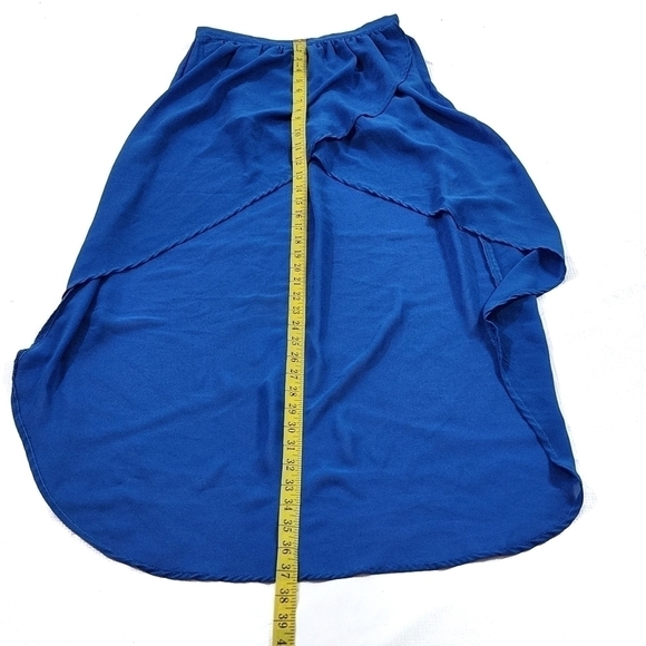 Streetwear Society Assymetrical Skort Style Chiffon Maxi Dress - Picture 8 of 9